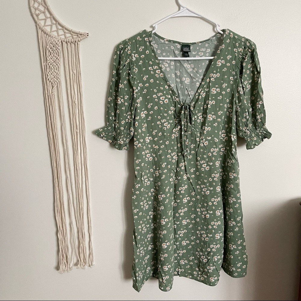 WILD FABLE PUFF SLEEVE FLORAL MINI DRESS